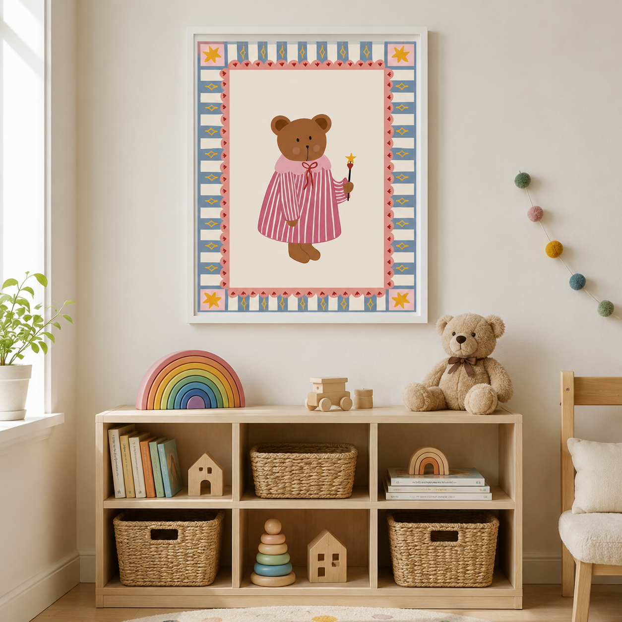 Magic Teddy Bear Canvas Wall Art Aura Canvas