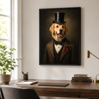 Custom Distinguished Pet Portrait Canvas Aura Canvas