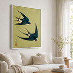 Japanese Swallow Birds Canvas Wall Art Aura Canvas