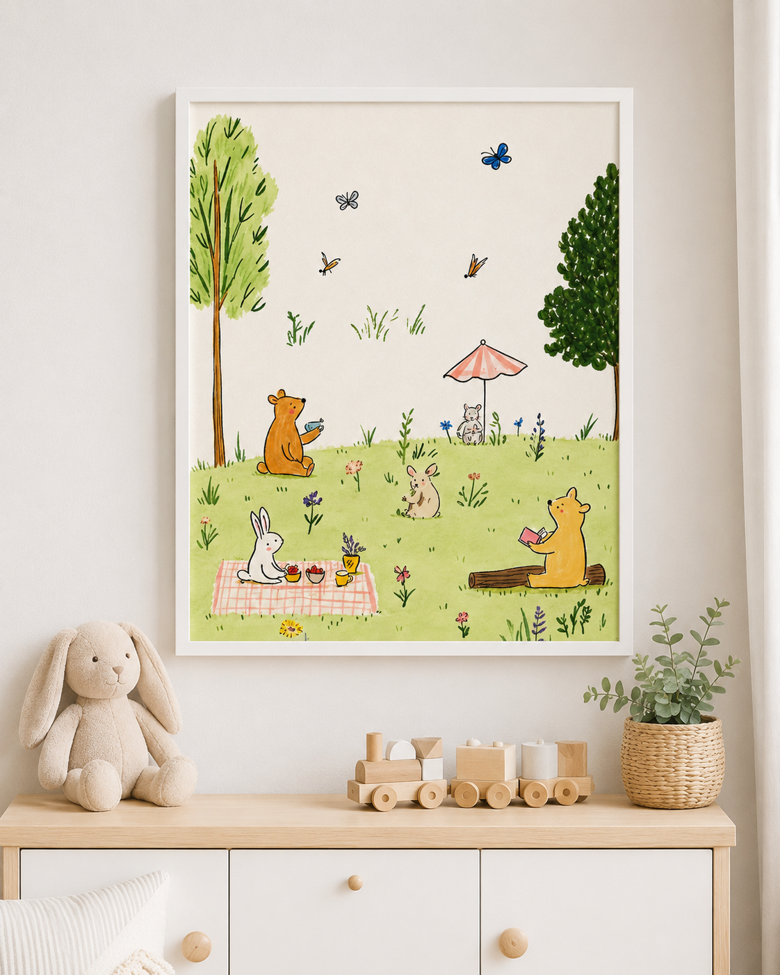 Woodland Picnic Canvas Wall Art Aura Canvas