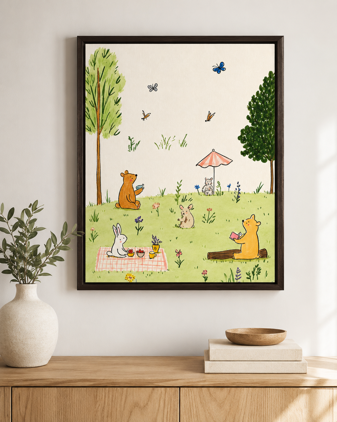 Woodland Picnic Canvas Wall Art Aura Canvas