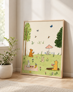 Woodland Picnic Canvas Wall Art Aura Canvas