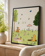 Woodland Picnic Canvas Wall Art Aura Canvas