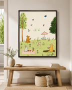 Woodland Picnic Canvas Wall Art Aura Canvas