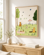 Woodland Picnic Canvas Wall Art Aura Canvas