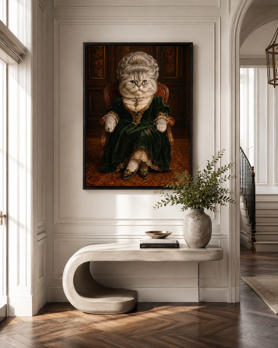 Custom Royal Queen Pet Portrait Canvas Aura Canvas
