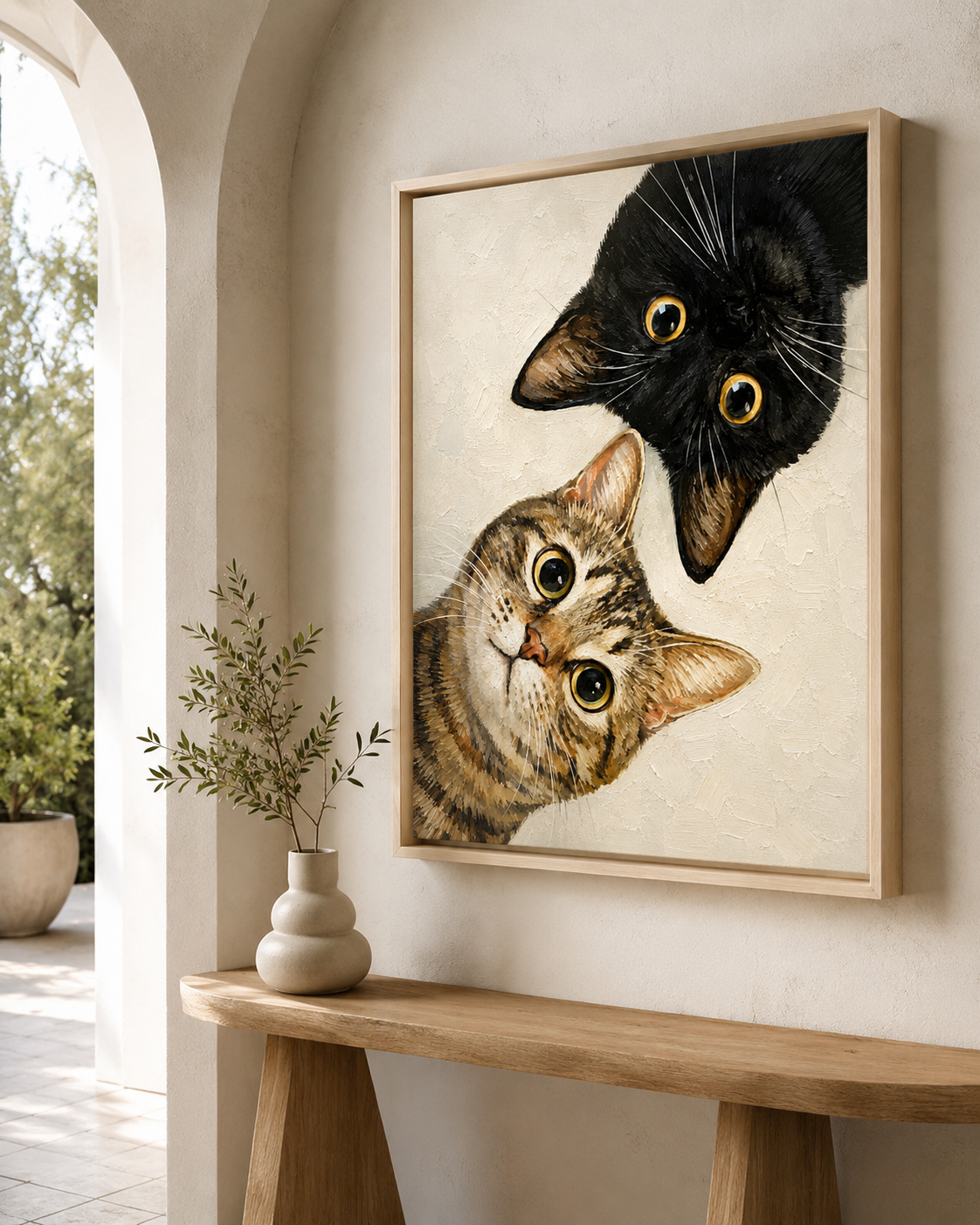 Curious Cats Canvas Wall Art Aura Canvas