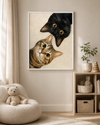 Curious Cats Canvas Wall Art Aura Canvas