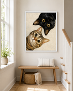 Curious Cats Canvas Wall Art Aura Canvas