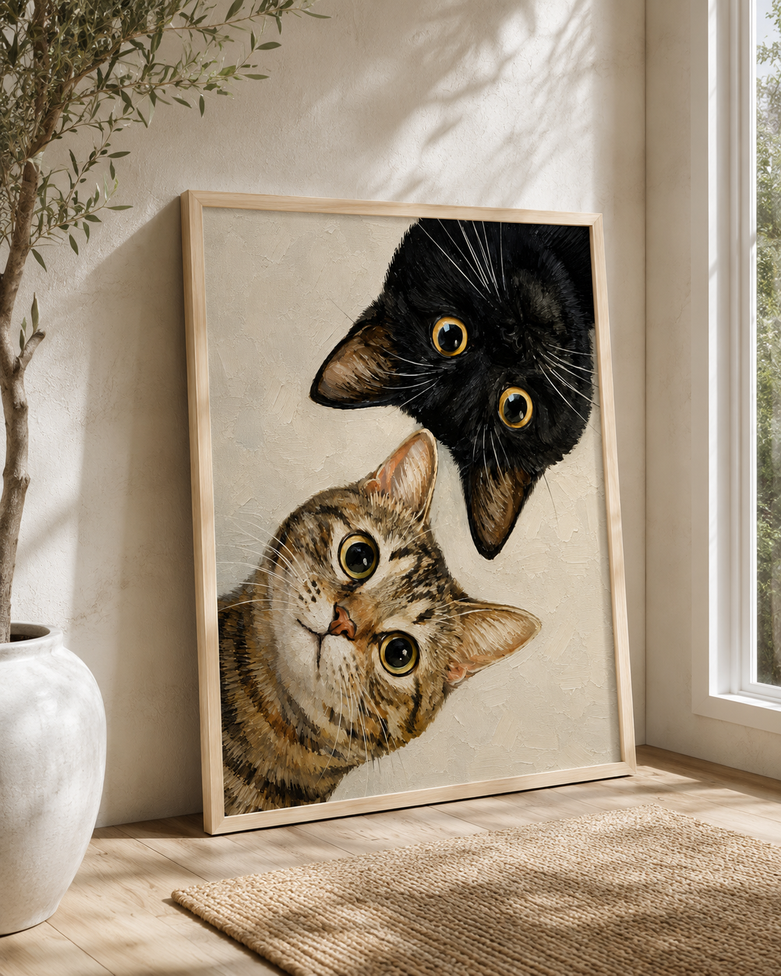 Curious Cats Canvas Wall Art Aura Canvas