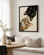 Curious Cats Canvas Wall Art Aura Canvas