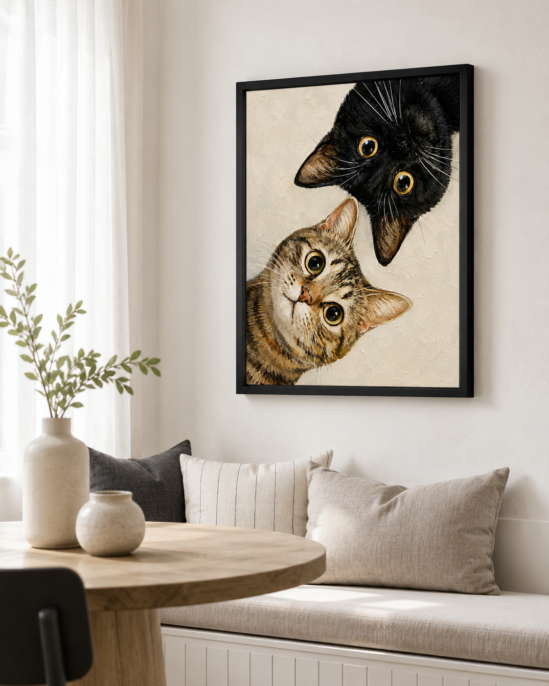Curious Cats Canvas Wall Art Aura Canvas