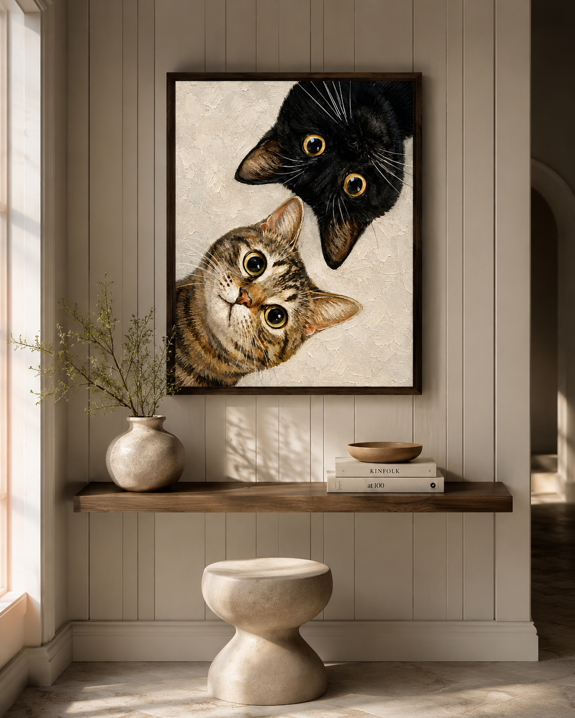 Curious Cats Canvas Wall Art Aura Canvas