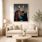 Custom Royal Commander Pet Portrait Canvas Aura Canvas
