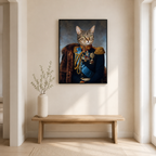 Custom Royal Commander Pet Portrait Canvas Aura Canvas