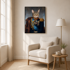 Custom Royal Commander Pet Portrait Canvas Aura Canvas
