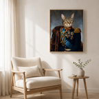 Custom Royal Commander Pet Portrait Canvas Aura Canvas