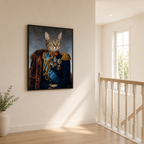Custom Royal Commander Pet Portrait Canvas Aura Canvas