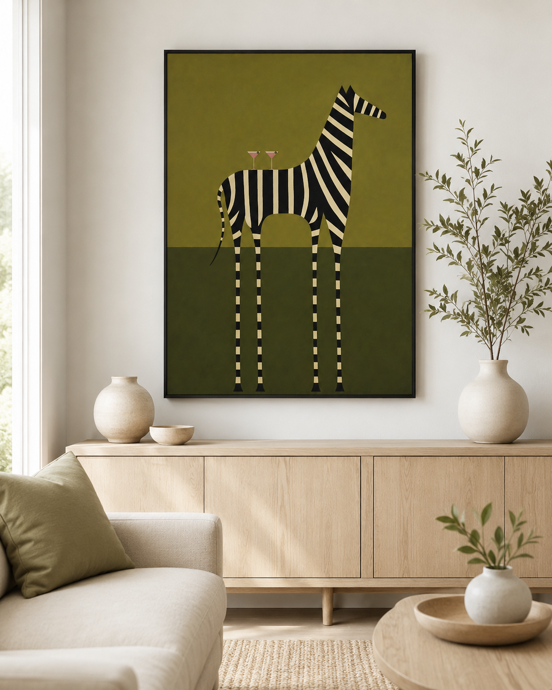 Modern Zebra Canvas Wall Art Aura Canvas