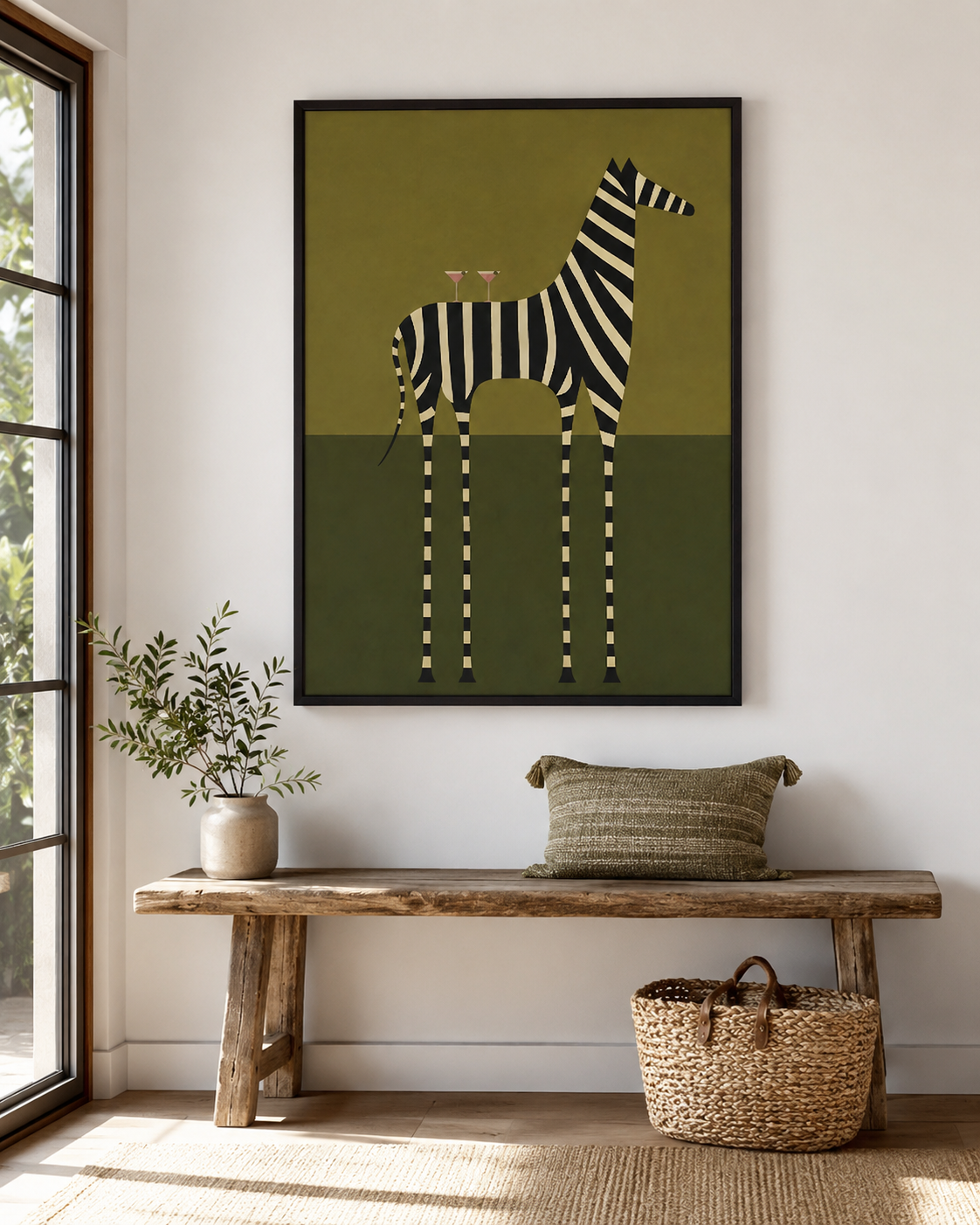 Modern Zebra Canvas Wall Art Aura Canvas