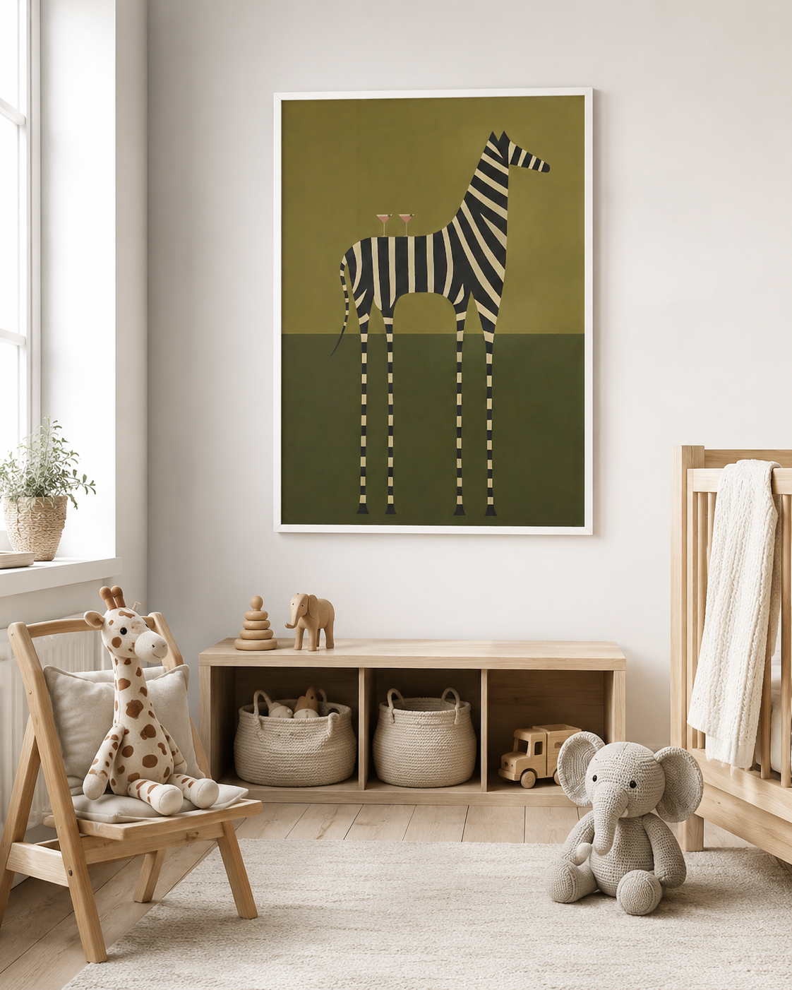 Modern Zebra Canvas Wall Art Aura Canvas