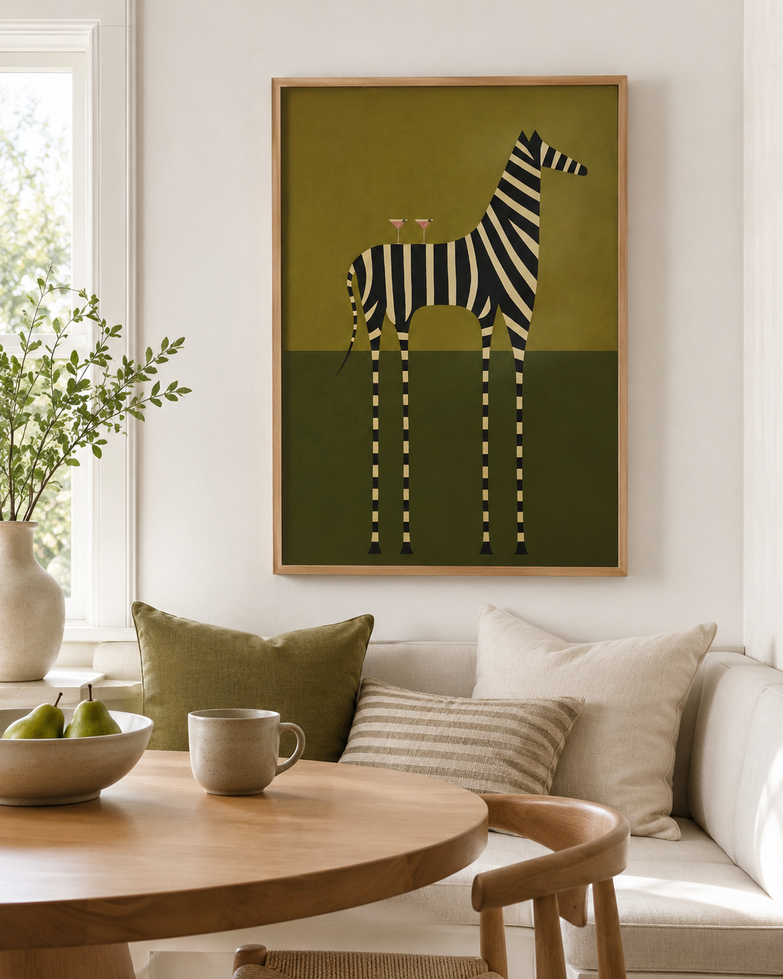 Modern Zebra Canvas Wall Art Aura Canvas