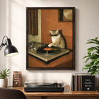 DJ Cat Canvas Wall Art Aura Canvas