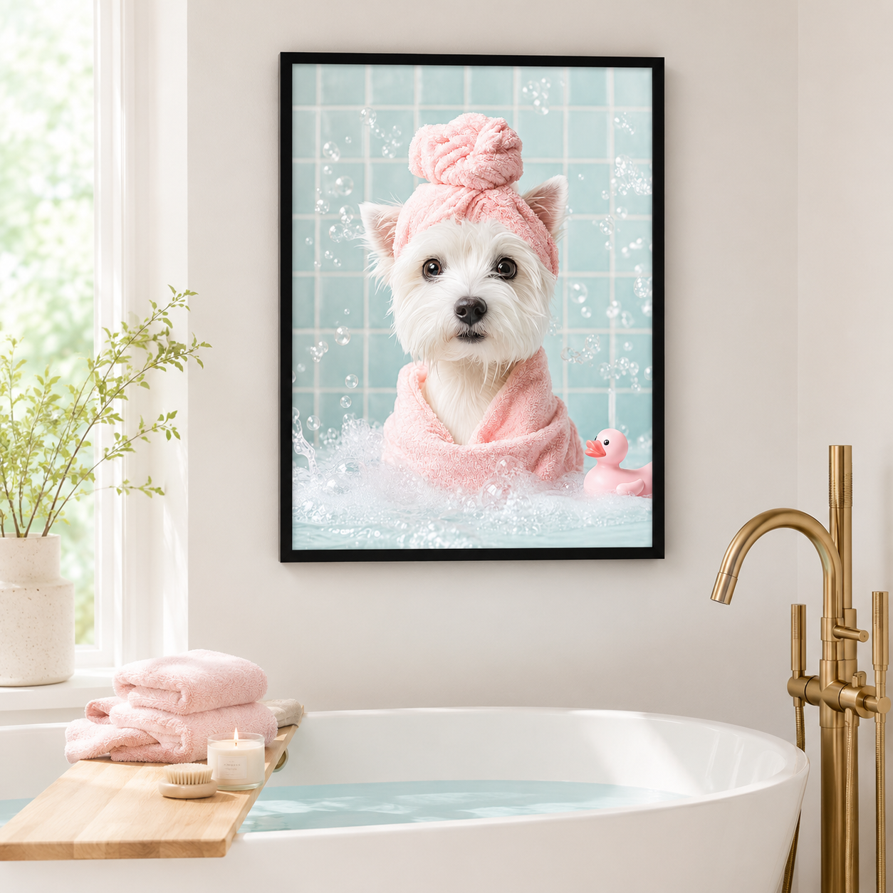 Custom Spa Pet Portrait Canvas Aura Canvas