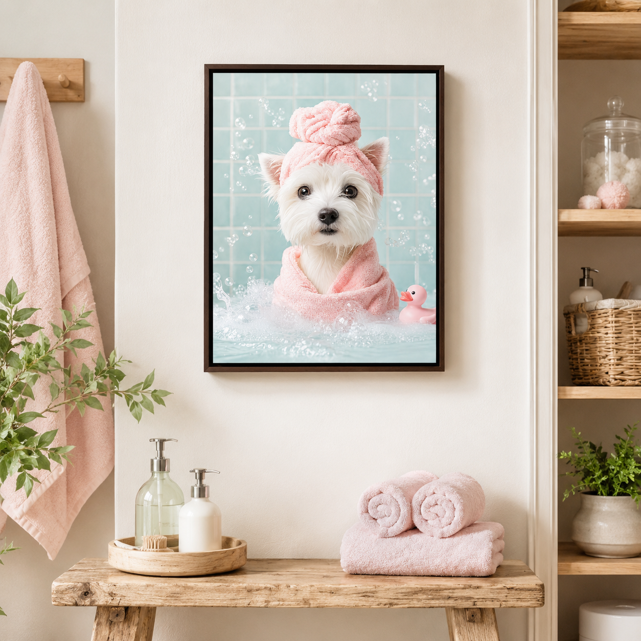 Custom Spa Pet Portrait Canvas Aura Canvas