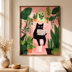 Black Cat Bathroom Canvas Wall Art Aura Canvas