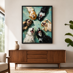 Happy Dogs Canvas Wall Art Aura Canvas