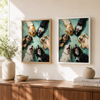 Happy Dogs Canvas Wall Art Aura Canvas
