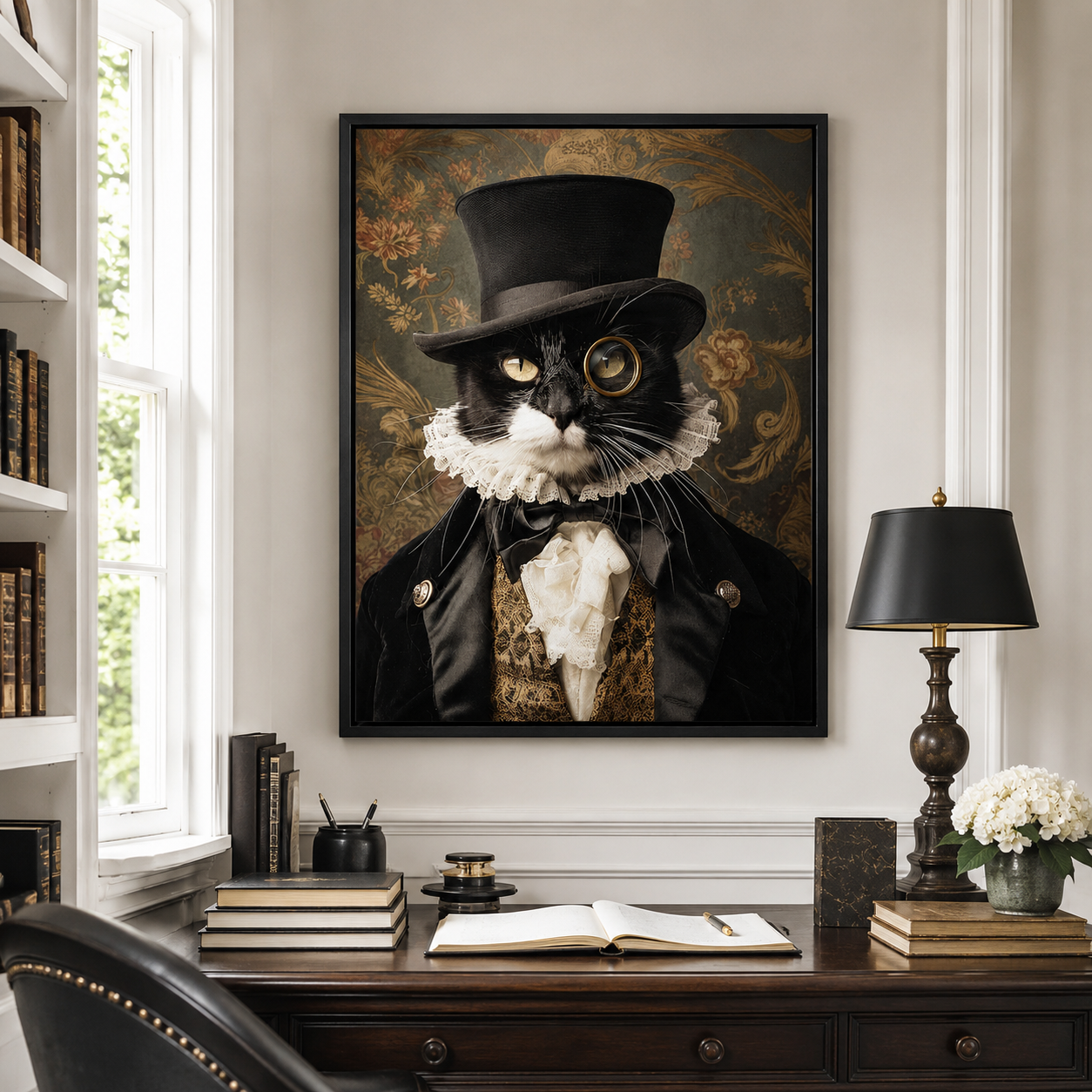 Custom Victorian Pet Portrait Canvas Aura Canvas