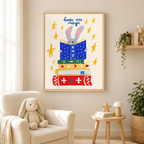 Books Are Magic Bunny Canvas Wall Art Aura Canvas