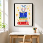 Books Are Magic Bunny Canvas Wall Art Aura Canvas