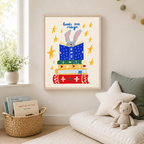 Books Are Magic Bunny Canvas Wall Art Aura Canvas