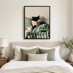 Reading Cat Canvas Wall Art Aura Canvas