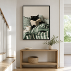 Reading Cat Canvas Wall Art Aura Canvas
