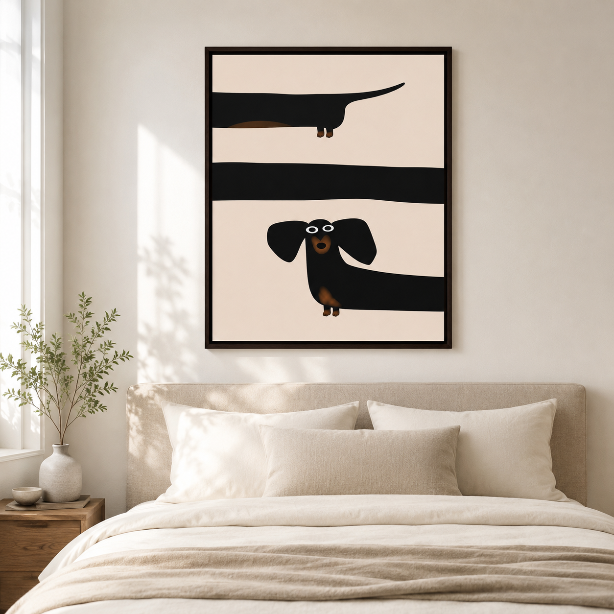 Long Dog Canvas Wall Art Aura Canvas