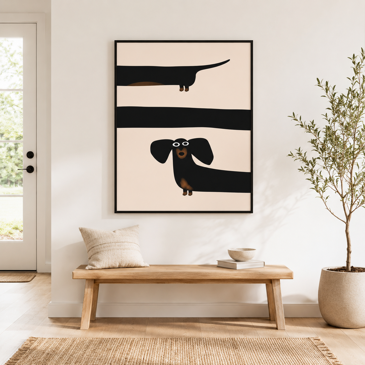 Long Dog Canvas Wall Art Aura Canvas