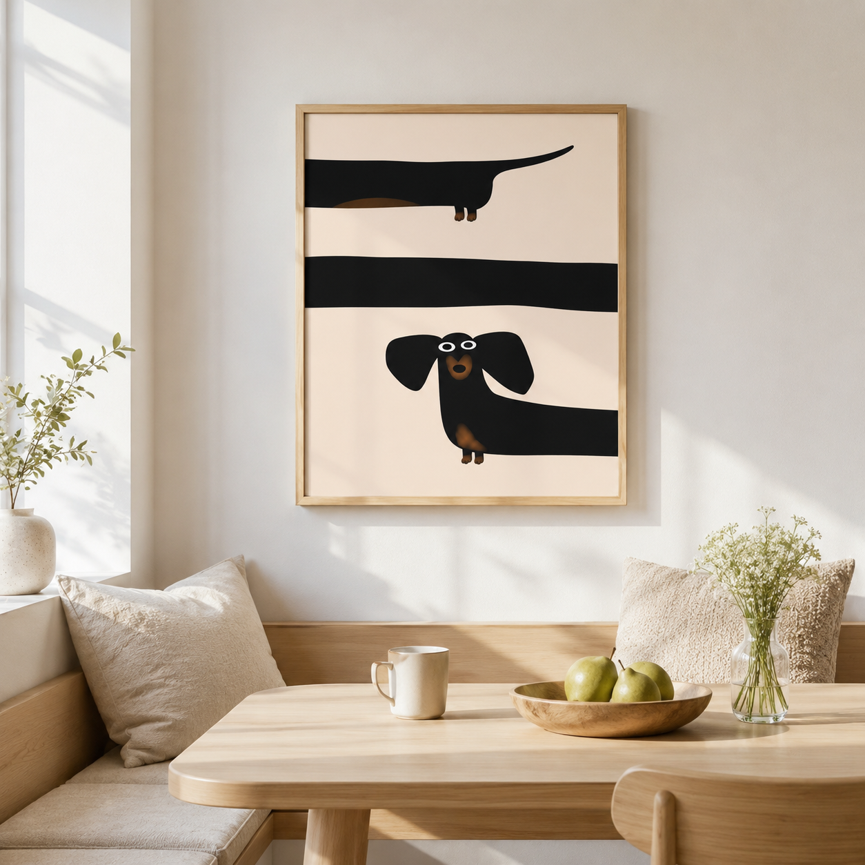 Long Dog Canvas Wall Art Aura Canvas
