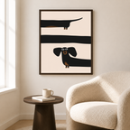 Long Dog Canvas Wall Art Aura Canvas