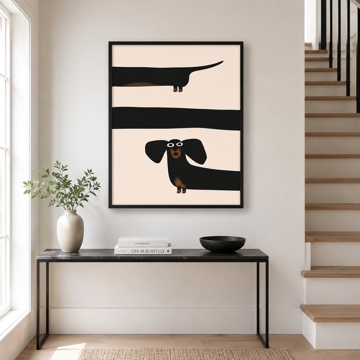 Long Dog Canvas Wall Art Aura Canvas