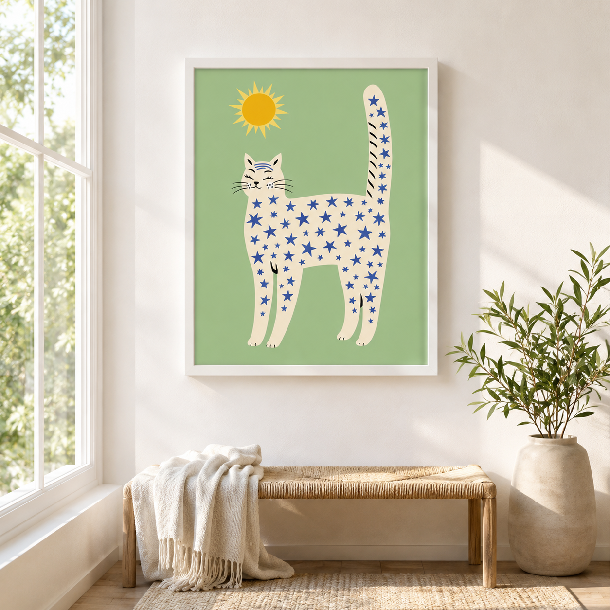 Star Cat Canvas Wall Art Aura Canvas
