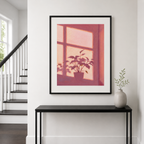 Pink Window Plant Canvas Wall Art Aura Canvas