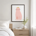 Pink Princess Cat Canvas Wall Art Aura Canvas