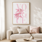Pink Lily Fashion Canvas Wall Art Aura Canvas