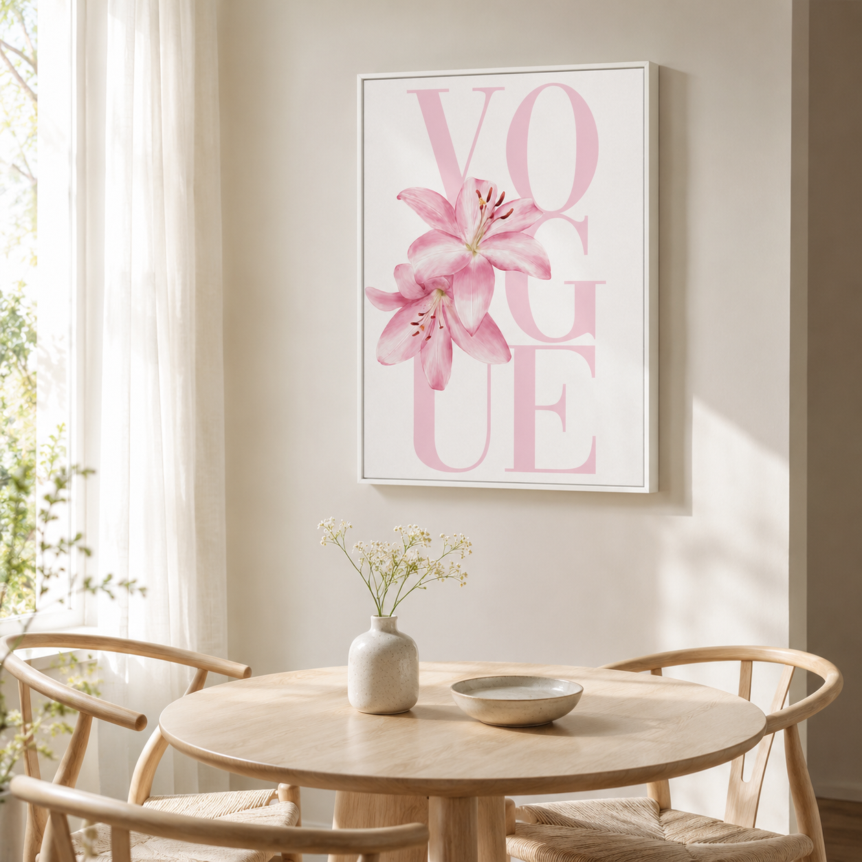 Pink Lily Fashion Canvas Wall Art Aura Canvas