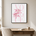 Pink Lily Fashion Canvas Wall Art Aura Canvas