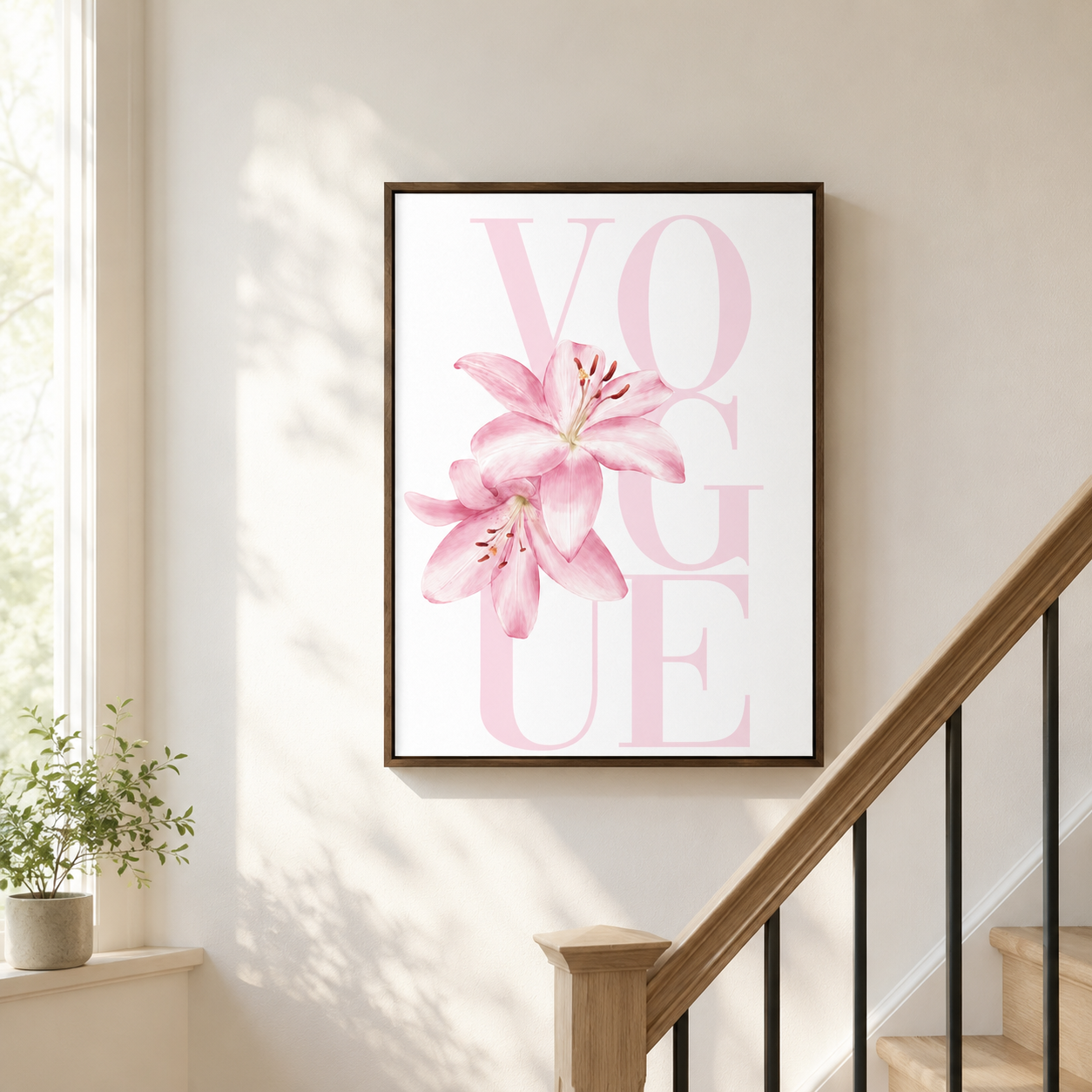 Pink Lily Fashion Canvas Wall Art Aura Canvas